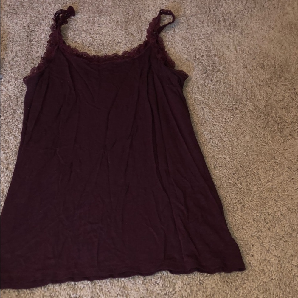 Burgundy aerie cami